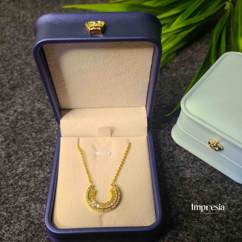 Golden Crescent Necklace