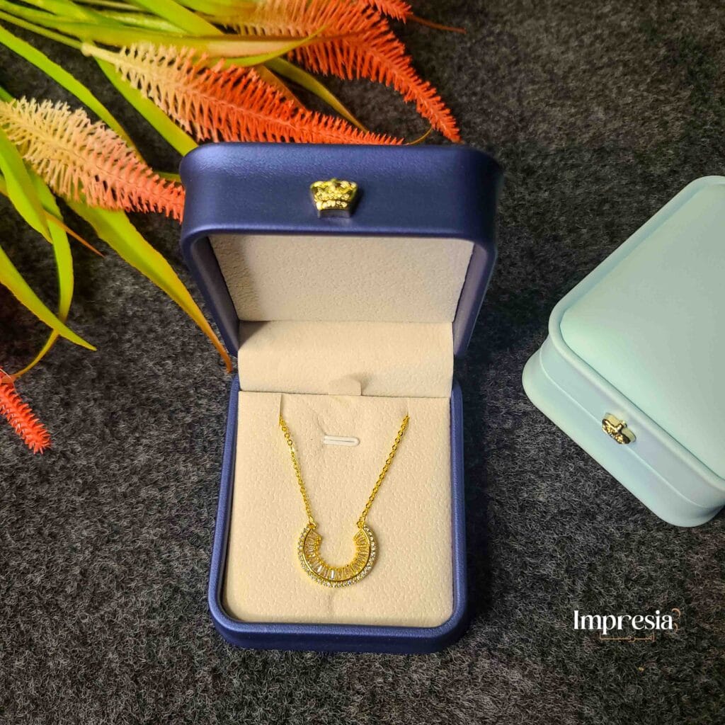 Golden Crescent Necklace