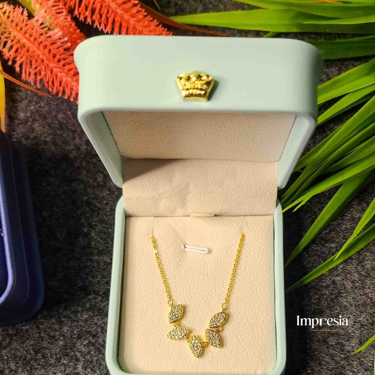 Gold Plated Butterfly Pendant Necklace