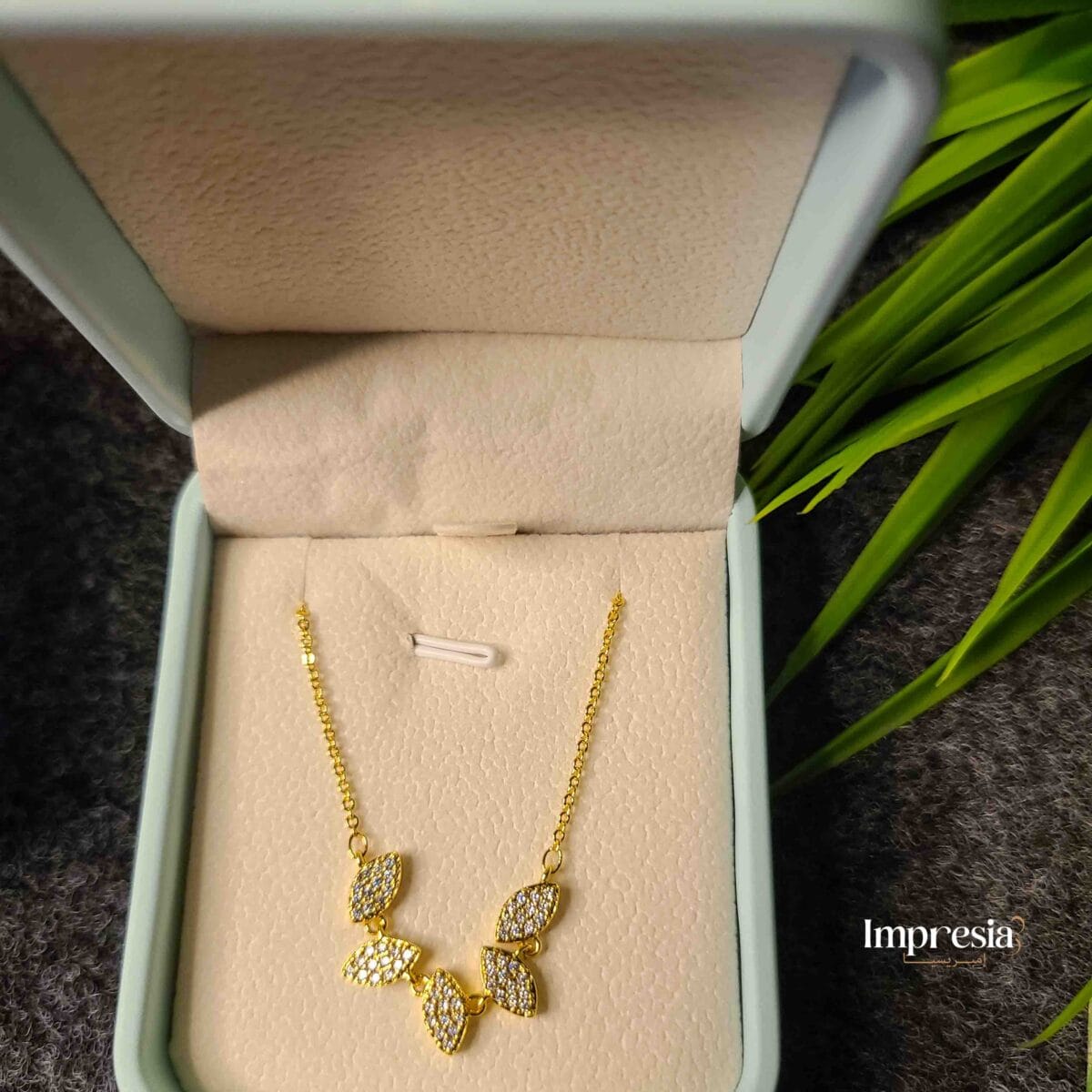 Gold Plated Butterfly Pendant Necklace
