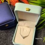 Silver V-Shaped Pendant Necklace