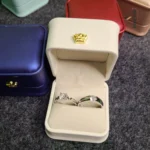 Premium Silver Couple Rings Set
