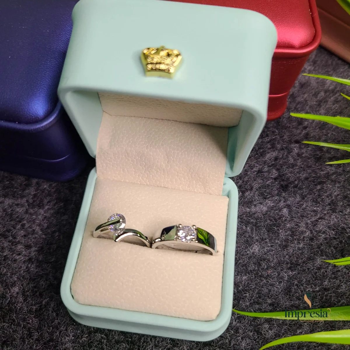 Classic Silver Couple Rings