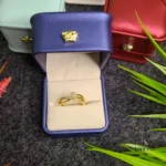 Premium Gold Ring with Crystal Stone