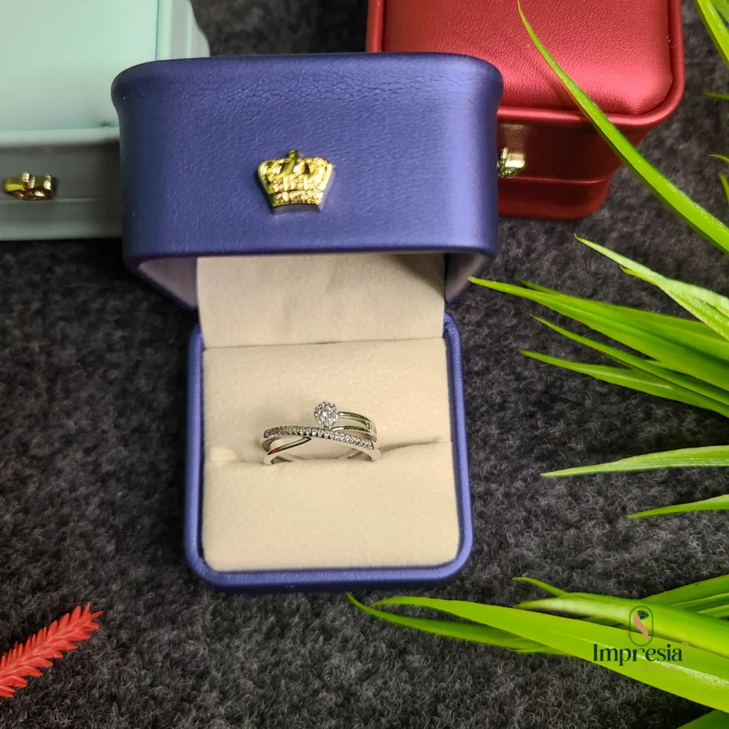 Premium Silver Ring with Crystal Stone