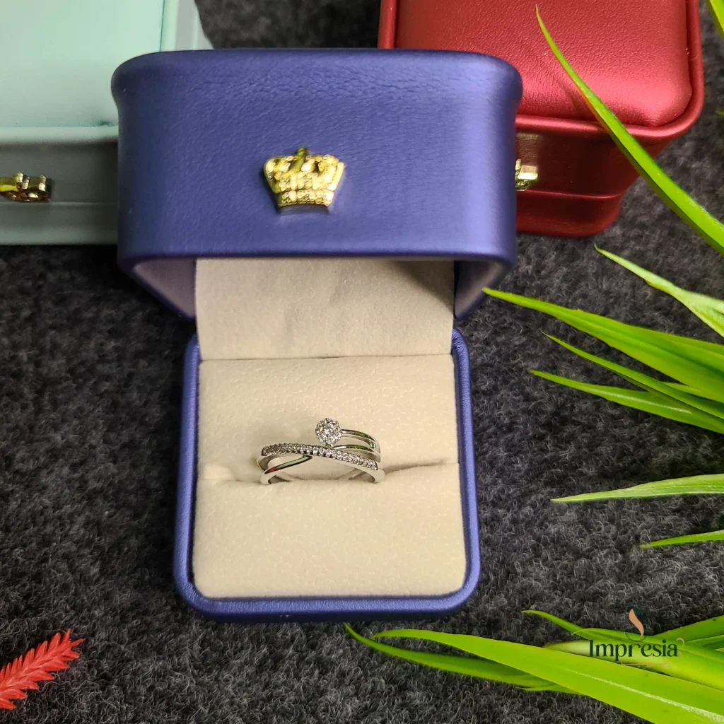 Premium Silver Ring with Crystal Stone