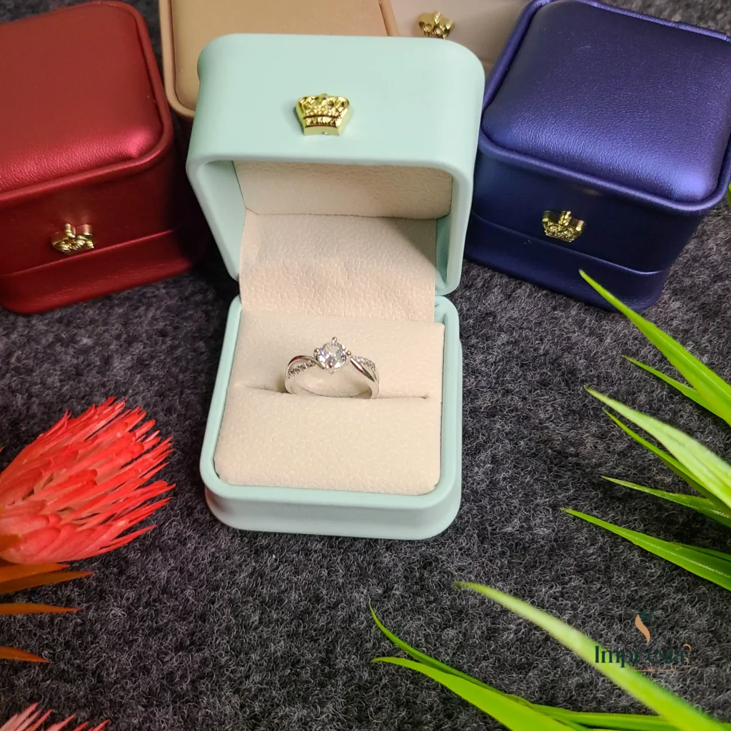 Silver Plated Stone Ring