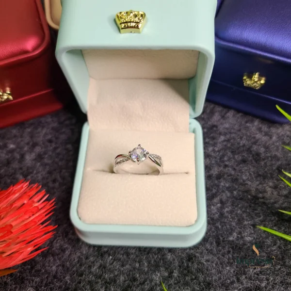 Silver Plated Stone Ring