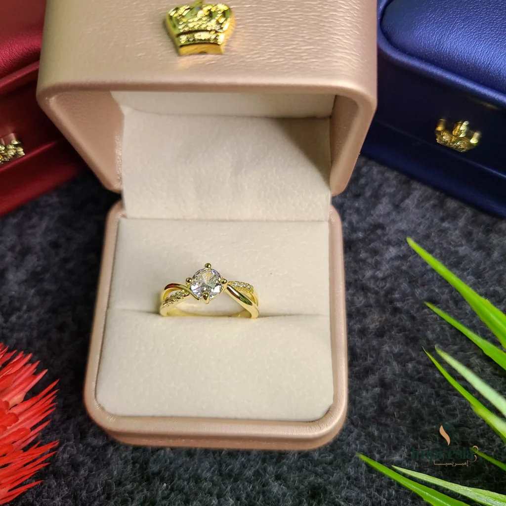 Gold Plated Stone Ring