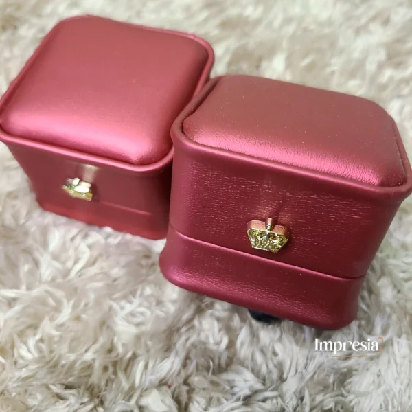 Red Premium Leather Ring Gift Box