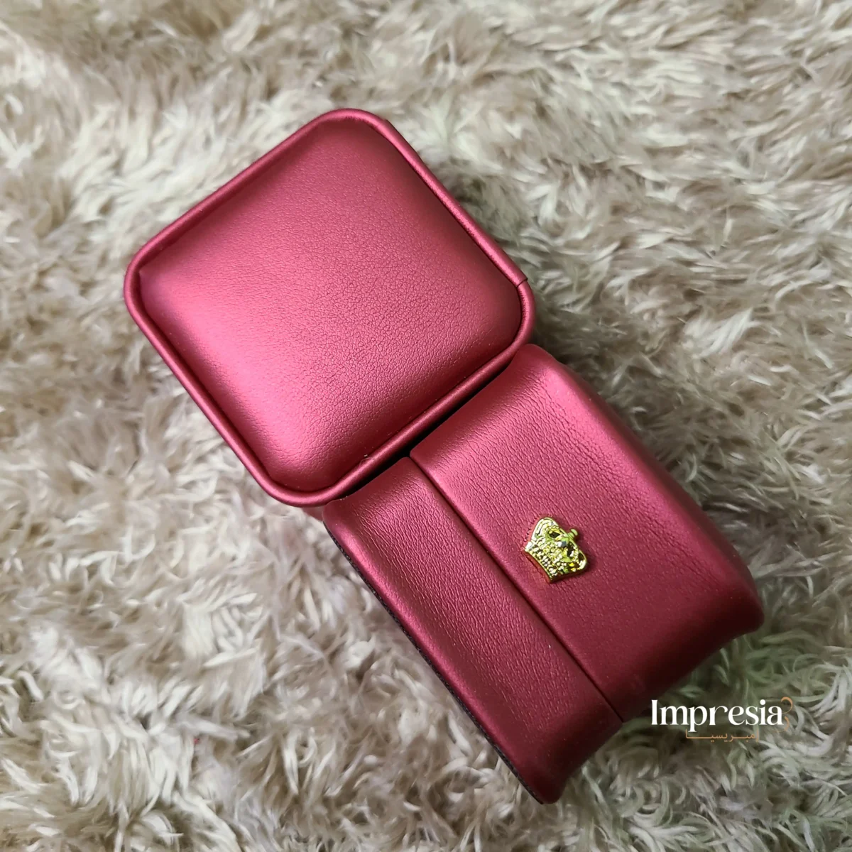 Red Premium Leather Ring Gift Box