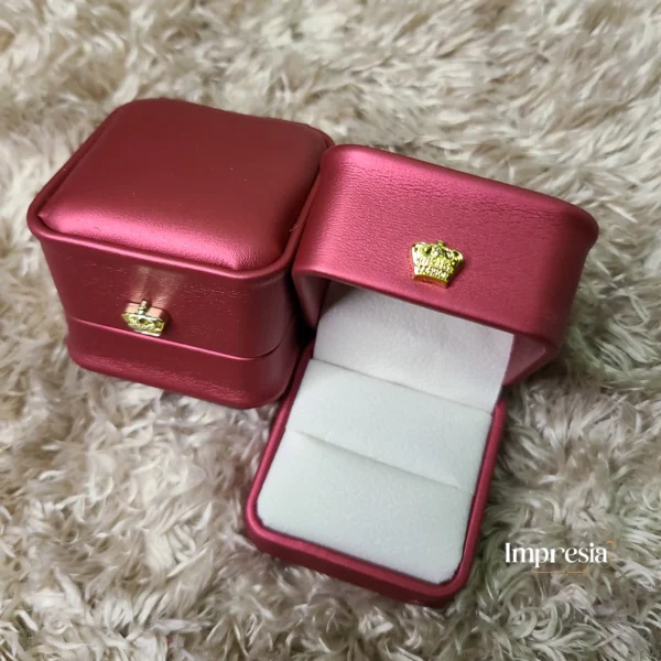Red Premium Leather Ring Gift Box
