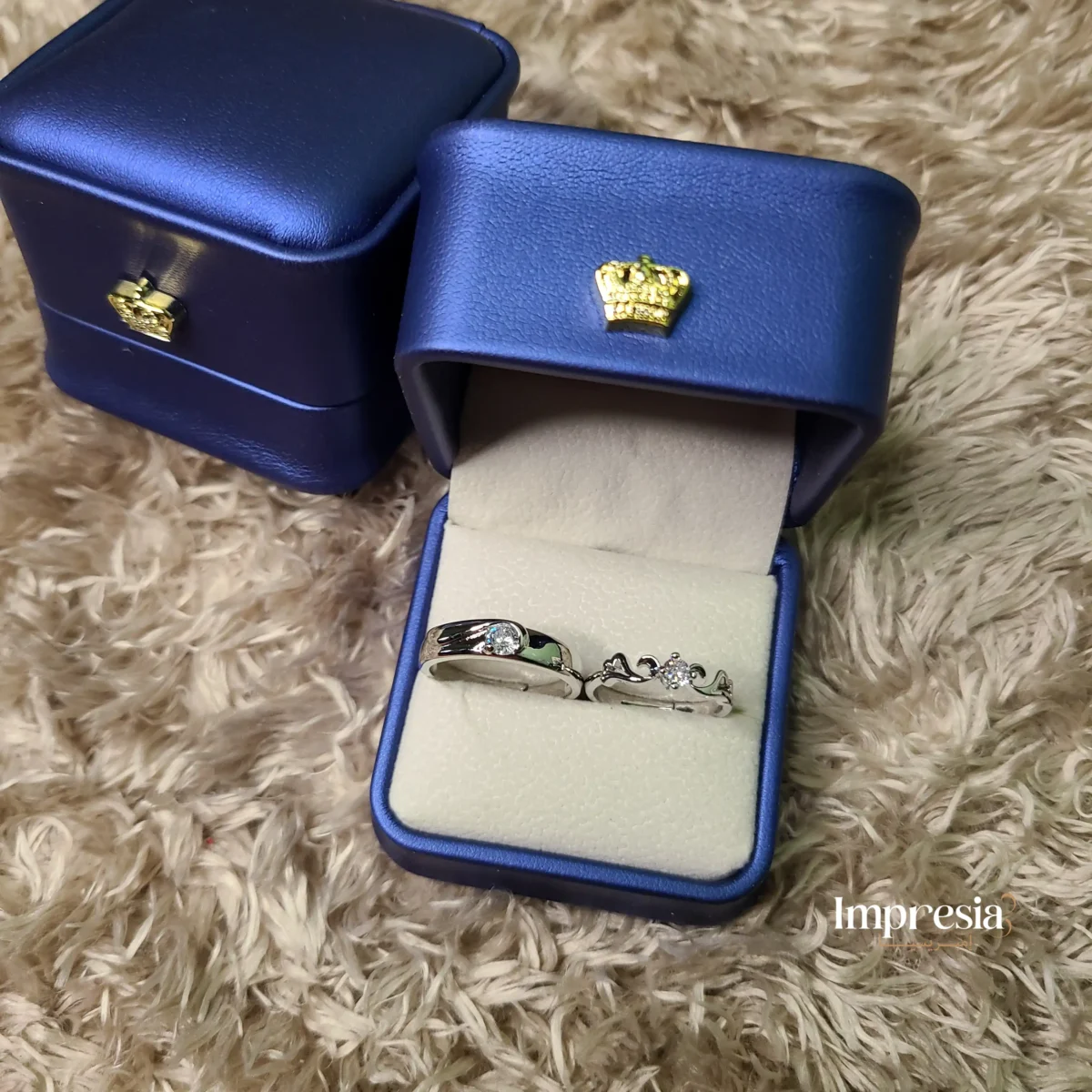 Refined Silver Couple Rings