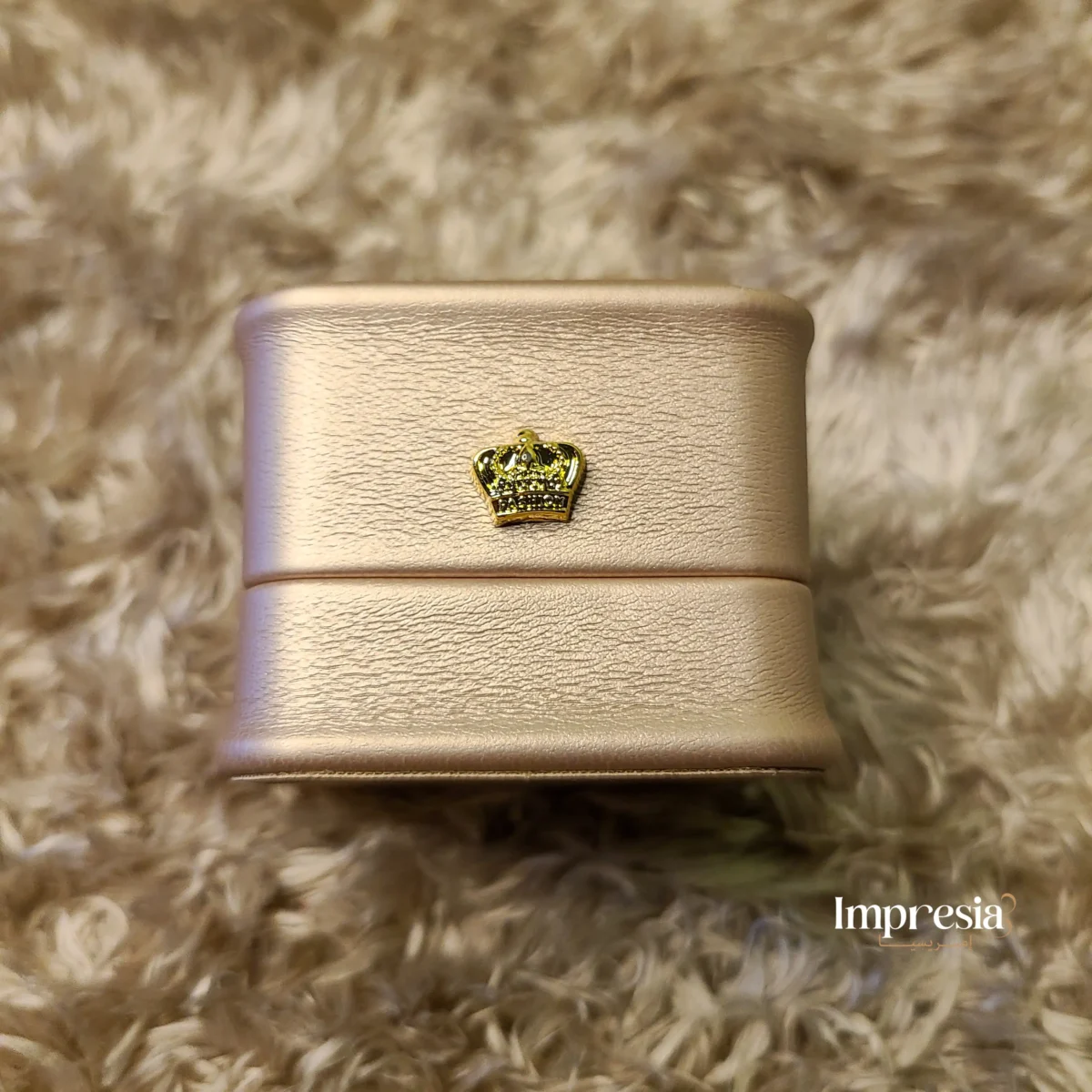 Gold Leather Ring Box – Premium Couple & Single | Impresia