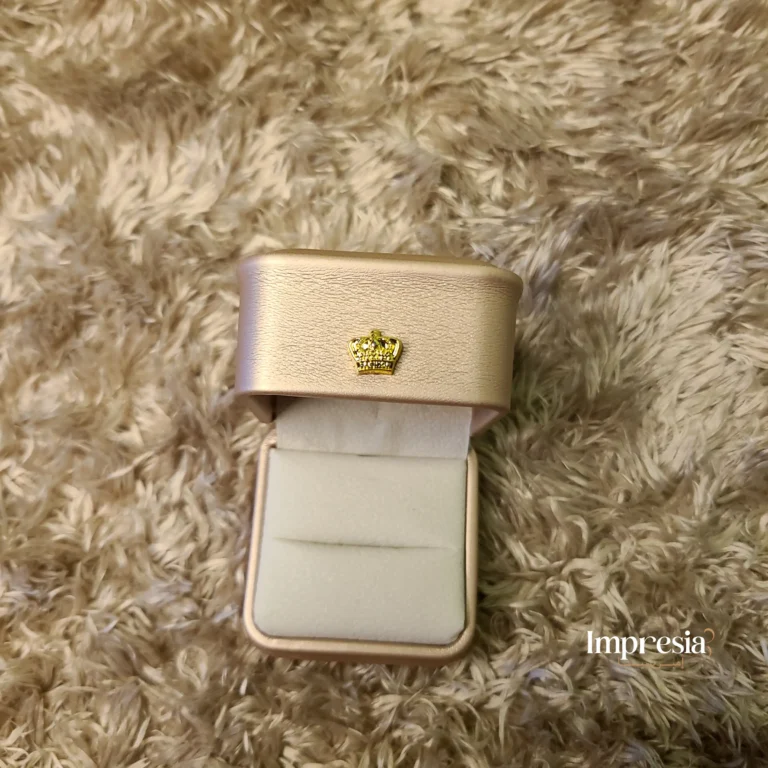 Gold Leather Ring Box – Premium Couple & Single | Impresia