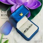 Minimal Silver Couple Ring Set