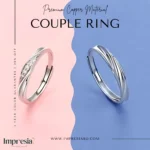 Silver Couple Rings with Crystal