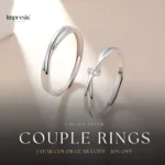 Minimal Silver Couple Ring Set